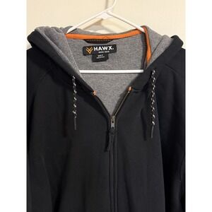 Hawx Zip Up Hoodie Black Lined Workwear 2XLT